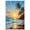 Unframe-style, variant on Tropical Beach Sunset Wall Art Palm Trees Coastal Ocean Nature Decor Poster