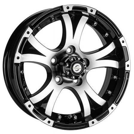 15 x 5 in. Viking Series Machined Lip & Face Gloss Aluminum Trailer Wheel, Black