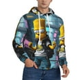 thumbnail image 2 of Simpsons Trendy Cartoon Men'S Fleece Hooded Hoodie, hoodies for women men with pockets,Fall Fashion 2025 Pullover Sweaters Winter Clothes, 2 of 9