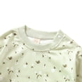 thumbnail image 3 of Baby Girl Clothes Long Sleeve Sweatshirt Floral Pants Ribbed Knitted Two Piece Outfit Fall Winter, 3 of 6