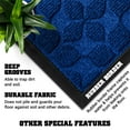 thumbnail image 5 of G128 17x29in Blue Leaf Geometric Welcome Mat, Outdoor Front Door Rug for Entryway, Durable Doormat for Porch, Patio, or Indoor/Outdoor Use, 5 of 10