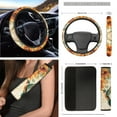 thumbnail image 3 of Yuyamidu 12 PCS Hummingbird Car Front Seat Protector Sunflower Steering Wheel Cover Seatbelt Pads Center Console Cover Trash Bin Air Vent Bag Rearview Mirror Cover Cup Holders Wrist Key Chain, 3 of 6