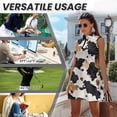 thumbnail image 6 of Yuyamidu Brown Cow Print Golf Dress for Women Sleeveless Workout Dresses Comfortable Womens Golf Clothes with 2 Pockets Built in Shorts Athletic Dress for Women Size M, 6 of 7