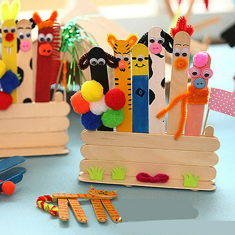Arts Wooden Craft Ice Cream Sticks Popsicle Stick Wood Timber Popsicle  Making