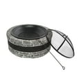 thumbnail image 2 of Sun Joe 35" x 35" Cast Stone Fire Pit with Dome Screen and Poker Durable, 2 of 9