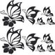 thumbnail image 1 of Juego de 2 calcomanías de mariposas para coche, vinilo impermeable, calcomanías reflectantes para mujer., 1 of 9