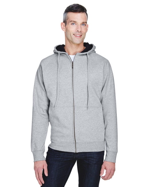 Ash Grey Details about   Shaka Full-Zip Hooded Sweatshirt Cotton/Polyester 