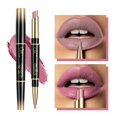 thumbnail image 1 of EZLIFE Lápiz labial automático de doble punta delineador de labios mate maquillaje que no se decolora resistente al aguaj M3R3, 1 of 7