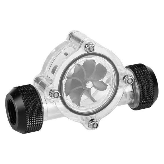 G1/4 Thread Port Flow Indicator Female 8 Impellers for Turbine Water for Tank Flow Meter for Desktop Water Cooling Syste
