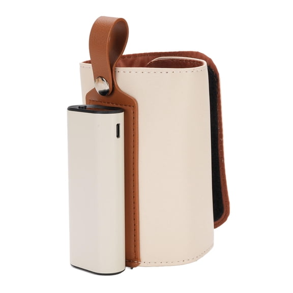 BOKYAN 21‑Setting USB Baby Bottle Warmer & Insulated Cover – Portable, Adjustable 40‑60°C Milk Heater, White