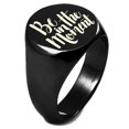 thumbnail image 1 of Sterling Silver Be in the Moment Engraved Round Flat Top Polished Ring, 1 of 1