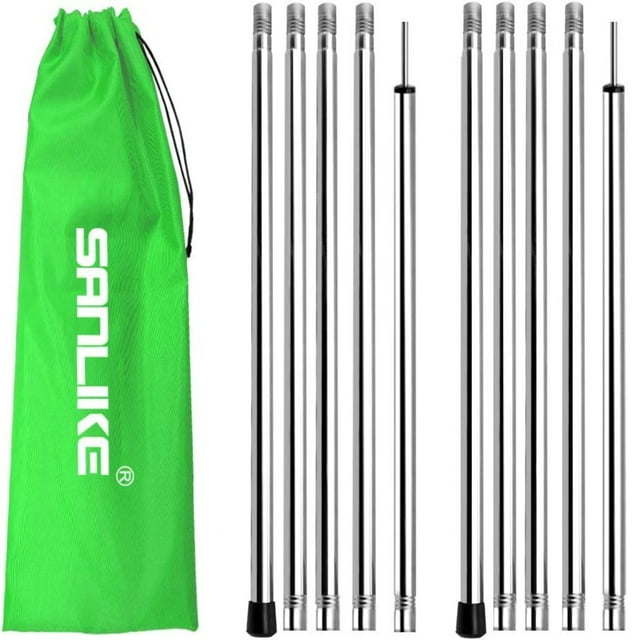 SAN LIKE Tent Poles Tarp Poles Adjustable 78 in Camping Tent Poles for Tarp Portable Telescoping Tent Poles for Awnings Canopy Rain Fly Shelter Set of 2