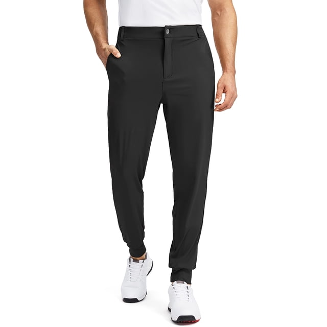 Pantalones deportivos de golf Soothfeel para hombre, negros, ajustados, XXL