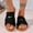 Black, variant on HAOTAGS Womens Slip On Sandals Flat Open Toe Casual 2025 Dressy Shoes Black Size 6.5