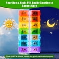 thumbnail image 4 of wqlpp-Weekly Pill Organizer 2 Times a Day, Large Pill Box 7 Day with Big AM/PM Compartments for Easy Filling, Push Button Pill Container Medicine Organizer Travel Pill Case Holder Dispenser for Vitam, 4 of 4