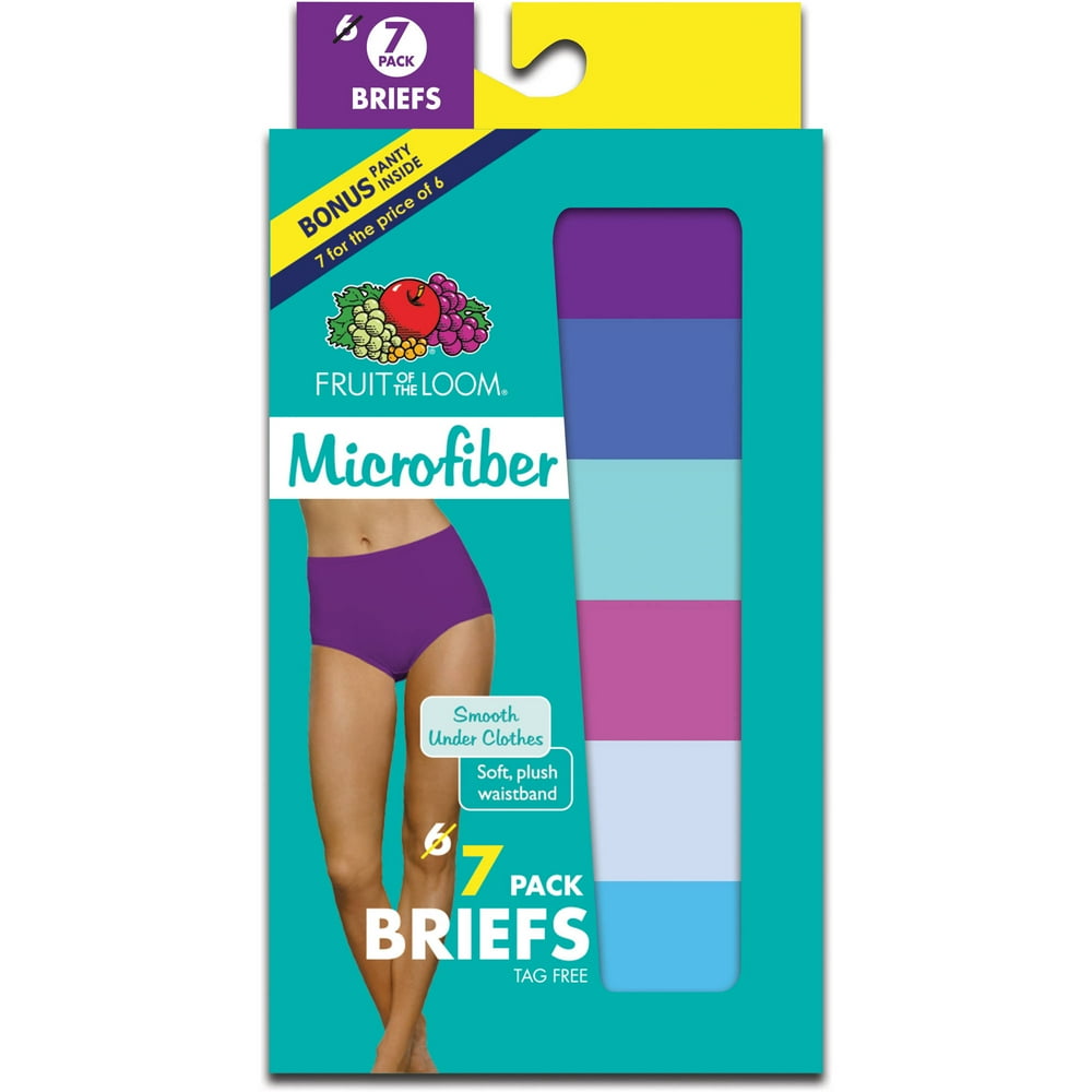 Fruit of the Loom Ladies' Assorted Microfiber Briefs, 6+1 Bonus Pack