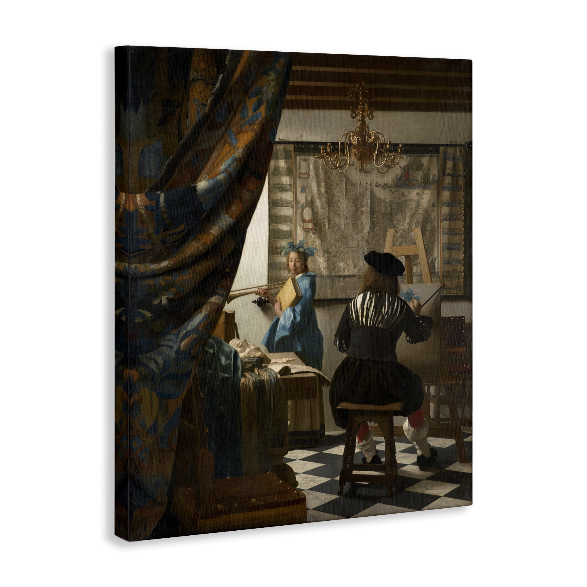 Stupell Industries Classical Vermeer Painting People Painting Wrapped Canvas Art Print Wall Art, 30 x 40