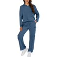 thumbnail image 2 of Sweat Set for Women Casual Two Piece Tracksuit Womens Sweatshirts Straight Leg Pants Sweatsuit, 2 of 5