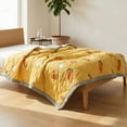 thumbnail image 5 of Summer Quilt Cooling Lightweight Breathable Summer Comforter Soft Cozy Bed Cover Air Conditioner Blanket Home Sleep Bedding 55.1in x 86.6in for Bedroom Dorm Apartment Daily Comfort Guest Room Set, 5 of 7