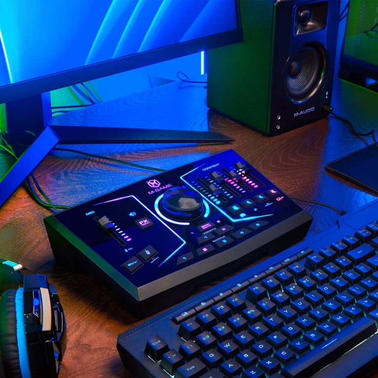Dual PC Streaming Mixer M-Game RGB Dual USB Audio Mixer For Streaming ...