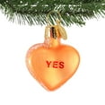 thumbnail image 3 of Old World Christmas Conversation Heart - One Ornament 1.5 Inch, Glass - Ornament True Love Valentine's 30002 Orange, 3 of 3