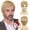 Blonde, variant on JOFMWIX Men's Short Wig, Natural Layered Synthetic Wig, Suitable for Everyday Wear and Halloween.