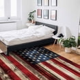 thumbnail image 6 of Area Rugs Indoor Non-Slip Rectangle Rug 2.7x5 Ft Retro USA Flag Stars Stripes Wood Grain Independence Day Rug Rubber Backing Floor Mats Non Shedding Home Decor Carpet for Entryway Living Room, 6 of 8