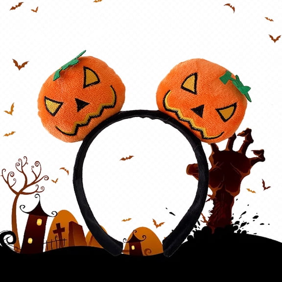 GIJNRIUIUA Under $5 Womens Headbands Sales 2026 Pumpkin Doll Headband Halloween Headband Cute Holiday Dress Up Props Headband Funny Hair Clip Hair