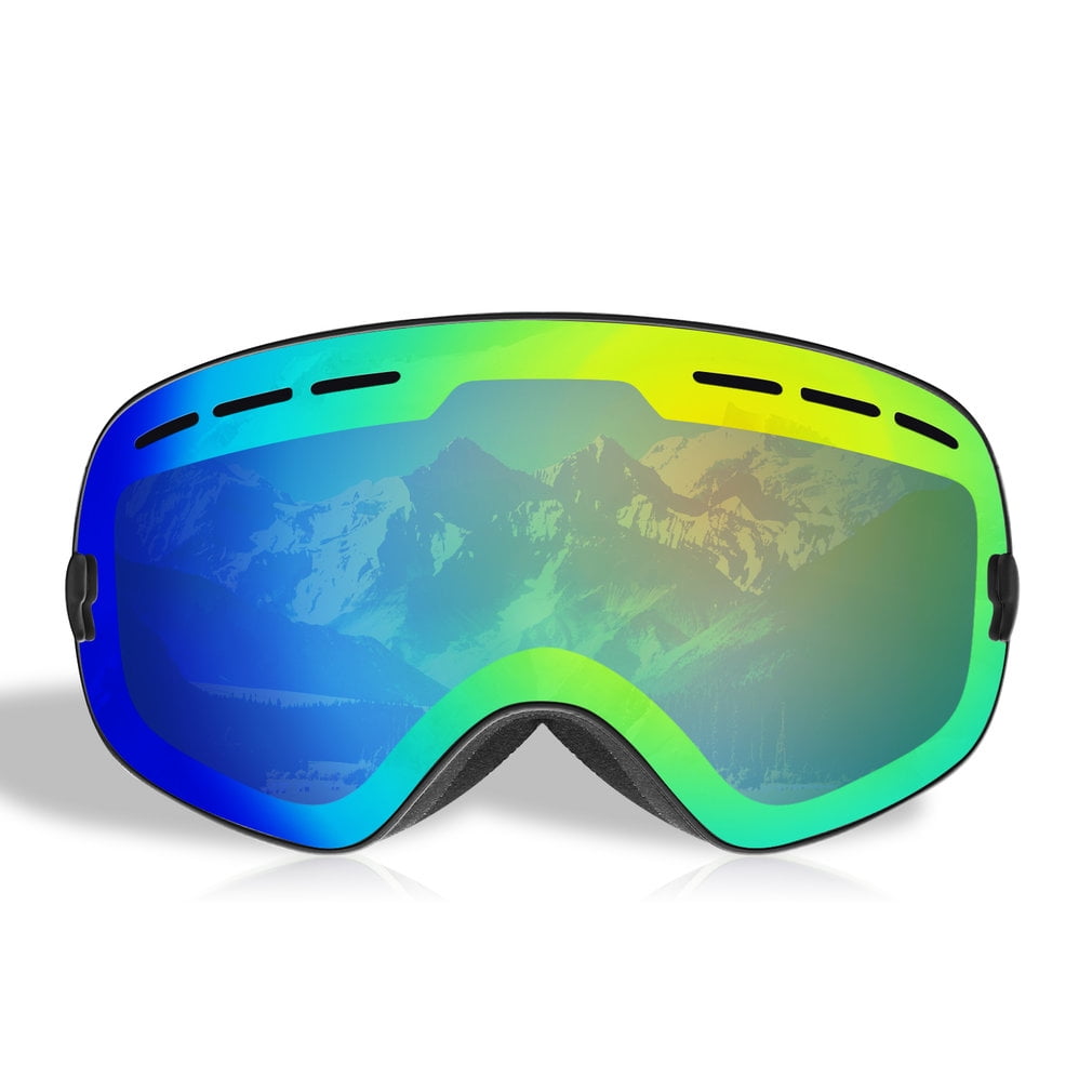 Ski Goggles, Snowboard Snowmobile Frameless Goggles Magnet Lens UV400 Protection by