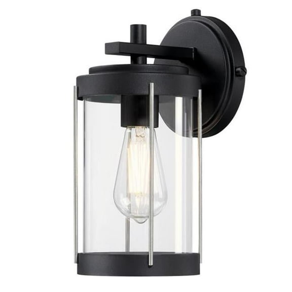 Westinghouse Lighting 6122100 Kezia Outdoor Wall Fixture, Textured Black & Industrial Steel