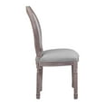 thumbnail image 4 of Industrial Country Cottage Farm Beach House Dining Kitchen Room Side Chair, Set of Two, Fabric Wood, Light Grey Gray, 4 of 6