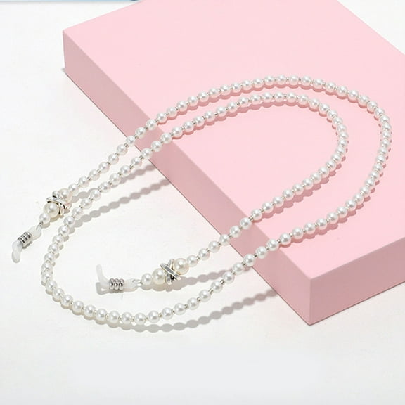 Tineasur 2Pcs Glasses Neck Strap Beaded Eyeglass Strap Holder for Women Daily Use
