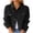 *Black, variant on Women's Long Sleeve Button Down Denim Jacket,Casual Jean Coat with Pockets Yellow,Womens Plus XL