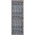 thumbnail image 4 of Bloom Rugs Washable Non-Slip 7 ft Runner - Blue / Beige Traditional Oriental Runner for Entryway, Hallway, Bathroom, and Kitchen - Exact size: 2.5' x 7', 4 of 10