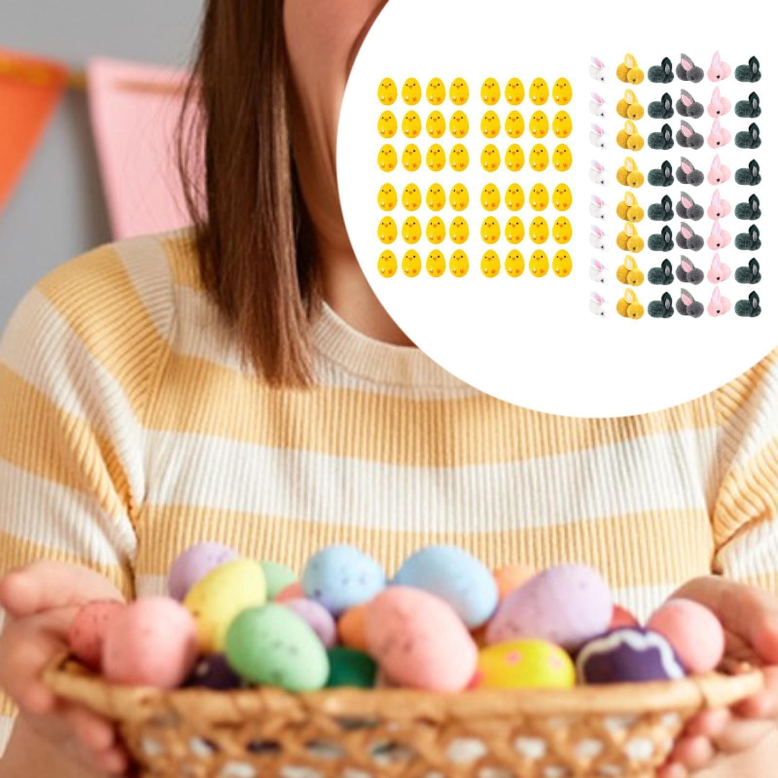 Dualoai Easter Eggs, Easter Basket Stuffers with Bunny Toys Awards Party Favor for Child 48 set