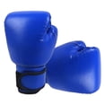 thumbnail image 2 of Boxing Gloves Kick Boxing Leather Sparring Heavy Bag Workout MMA Gloves Adult and Children , Blue Adult, 2 of 5