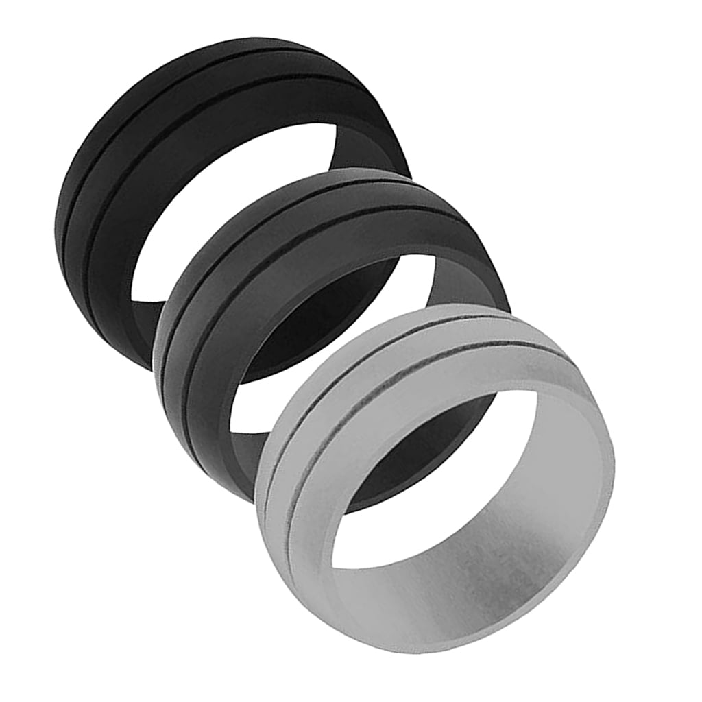 Black rubber rings jewelry new arrivals