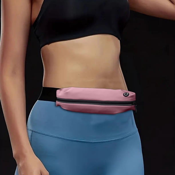 Riñonera deportiva para correr, impermeable, a prueba de golpes, para teléfono móvil, para exteriores, ciclismo, fitness, correr por la mañana, bolsa de almacenamiento, riñonera de poliéster