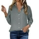 thumbnail image 5 of Sudaderas con capucha para mujer,Blusa informal de manga larga con botones para mujer, camiseta de poliéster, color liso, corte regular, para uso en casa y en la oficina, sopatenor, 5 of 9