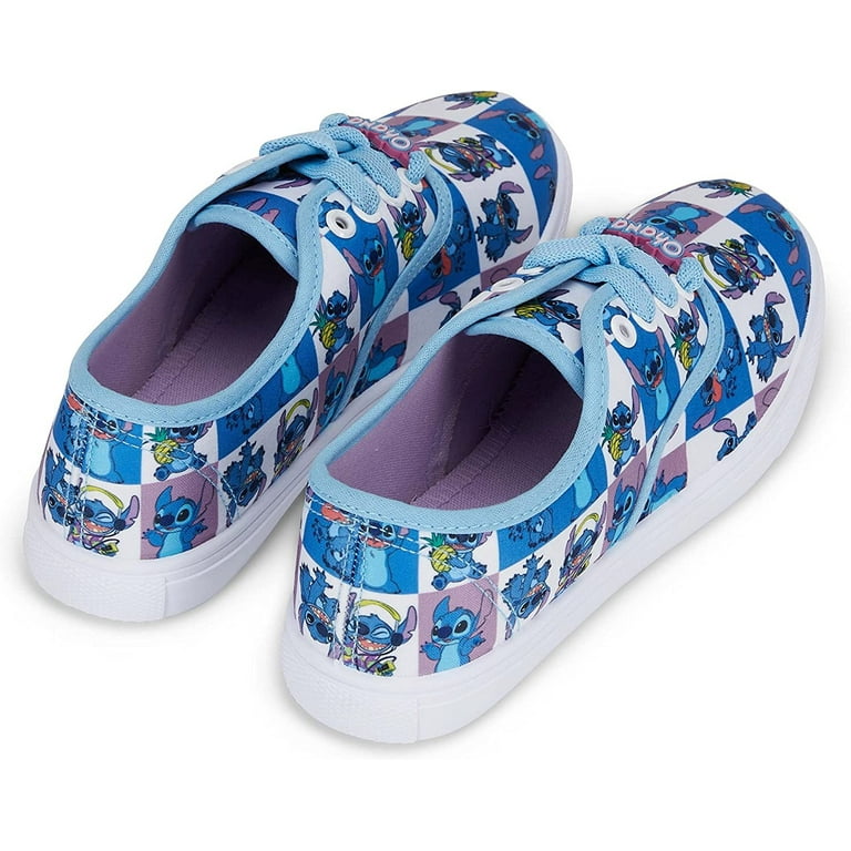 Disney Lilo and Stitch Ladies Sneakers Blue Lace Up Canvas Shoes Size 6 Walmart