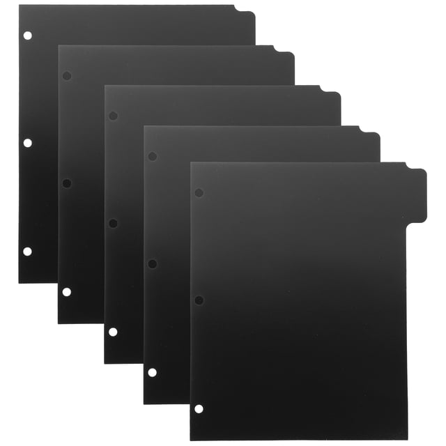 5 Feuilles de Séparateurs de Classeur pour Pages d'Indexage dans Carnets et Classeurs