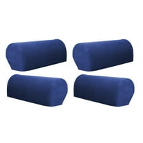4pcs Couch Sofa Armrest Covers Non-slip Furniture Settee Couch Arm Slipcover Dark Blue