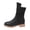 Black, variant on Black Women'S Comfort Booties With Lace-Up Design Square Heel For Stability Chunky Construction For Support