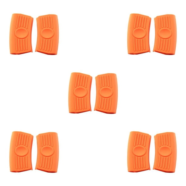 Advancent 2 piezas de soporte para mango de olla, funda de aislamiento para el hogar, funda resistente al calor, Clip de silicona, doble agujero naranja Type2 NO2 Advancent CBP457880