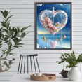 thumbnail image 4 of 5D DIY taladro redondo completo pintura de diamante Snowy Love Charm Kit decoración del hogar 30x40cm, 4 of 9