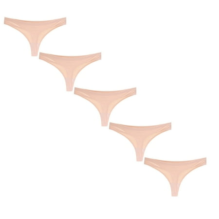 

Womens Underwear Brief Cotton Thong With Air Holes Underpants Panties5PC