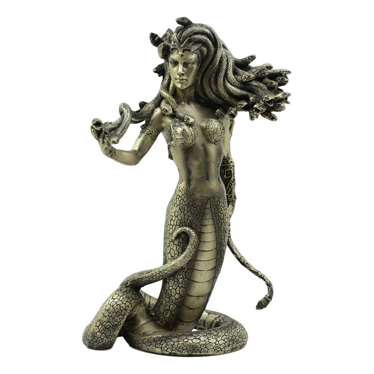 Ebros Greek Mythology The Seductive Spell Of Medusa Statue 8Tall  Temptation Of The Demonic Goddess Medusa Gorgonic Sister Figurine