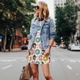 thumbnail image 4 of Fotbe Colorful Donuts Vestido de Verano sin Mangas para Mujer – Vestido Midi Línea A, Estilo Camiseta Floral, Vestido Playero Casual y Fluido, 4 of 7