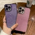 thumbnail image 4 of Compatible with iPhone 14 Pro Case Glitter Luxury Cute Flexible Plating Cover Camera Protection Shockproof Phone Case for Women Girl Men Design for iPhone 14 Pro 6.1'' Dark Purple, 4 of 11