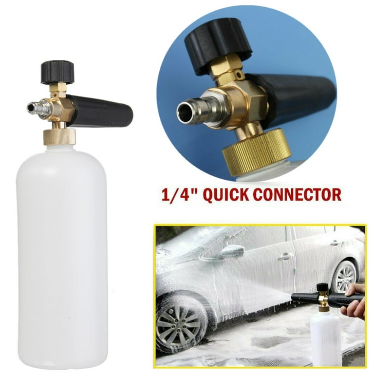 1/4 Snow Foam Lance Cannon Washer Gun Soap Pressure Car Foamer Wash Jet  Bottle
